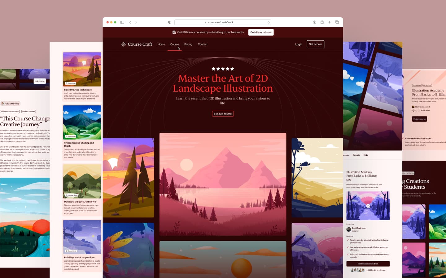 Course Craft template, main screen