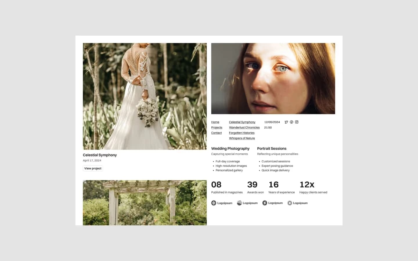 Simplesa Portfolio Template template, screen 2