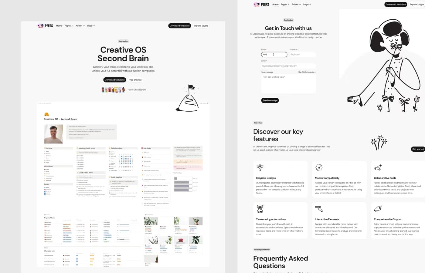 Notion Website builder template, screen 2