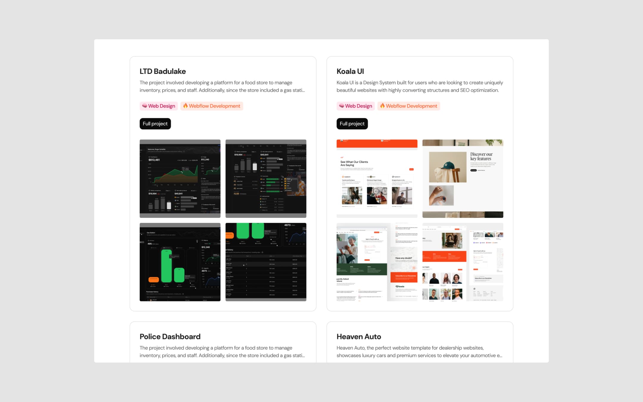 Espinosa Portfolio template, screen 3