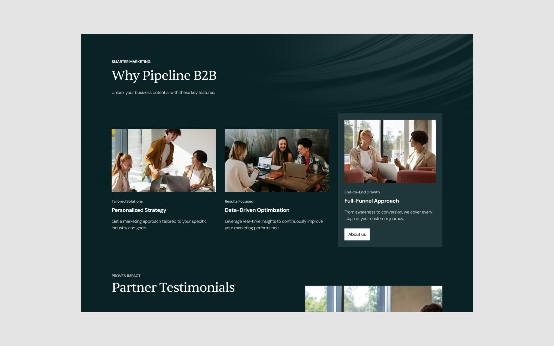 Pipeline B2B template, screen 3