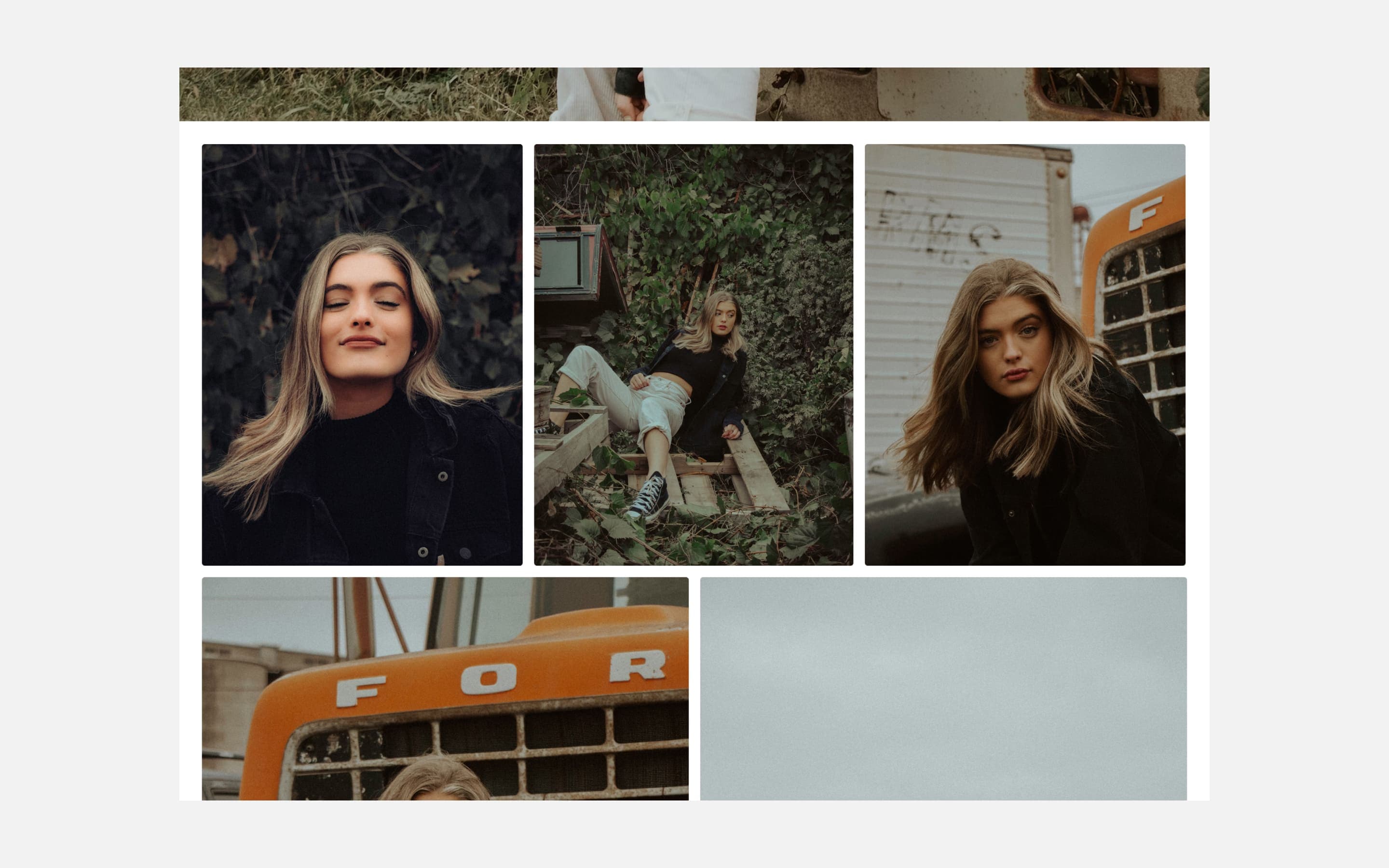 Creative Shutter template, screen 3