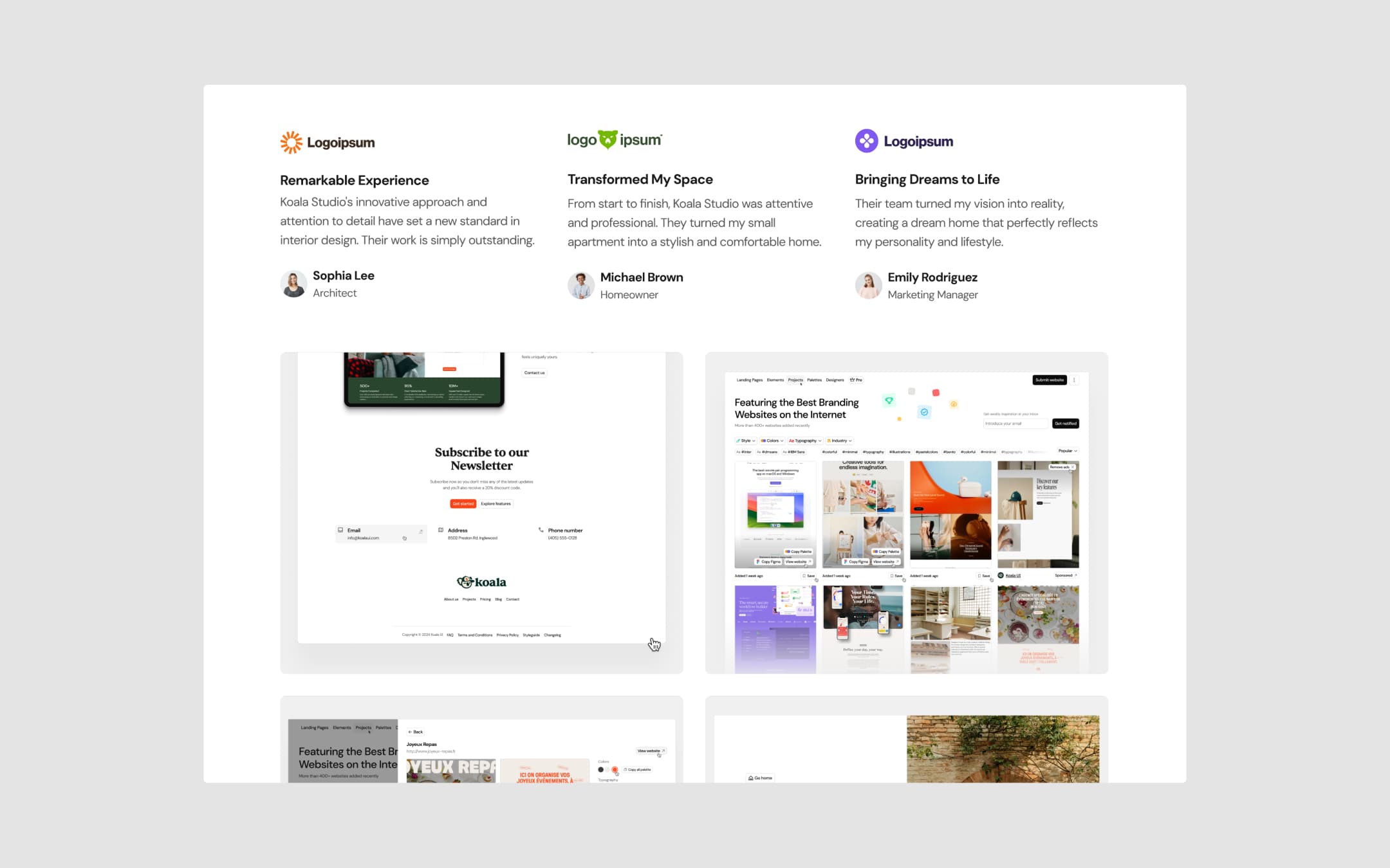 Espinosa Portfolio template, screen 5