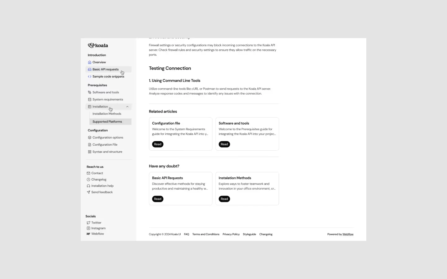 Calaix template, screen 5