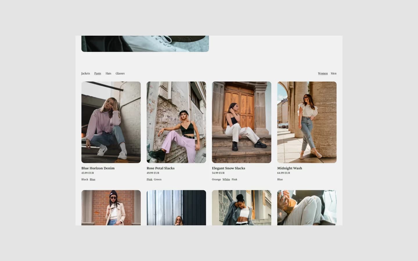 Vestit template, screen 5