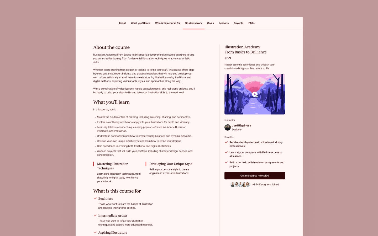 Course Craft template, screen 5
