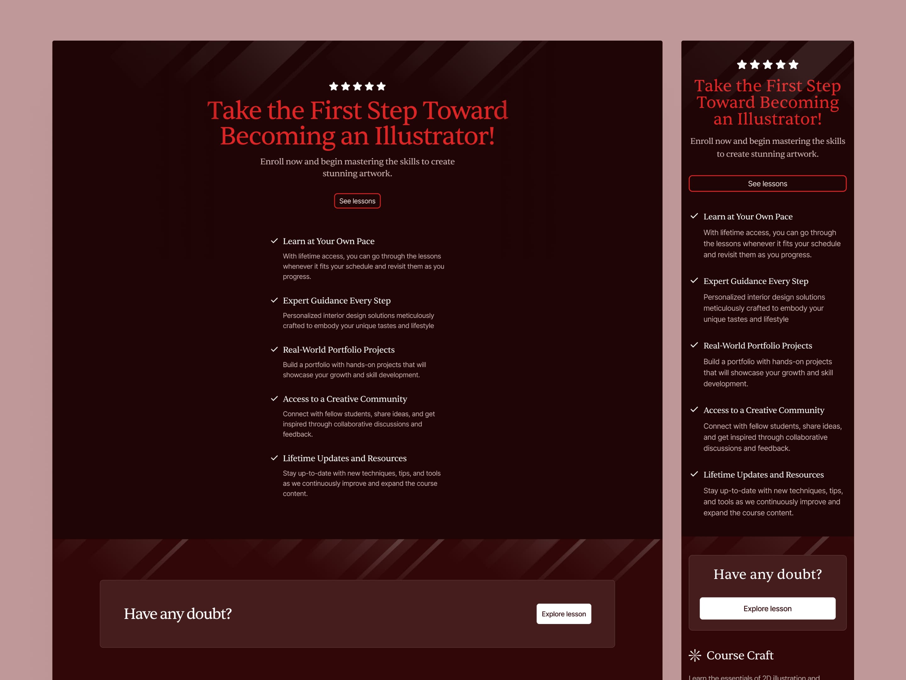 Course Craft template, screen 6