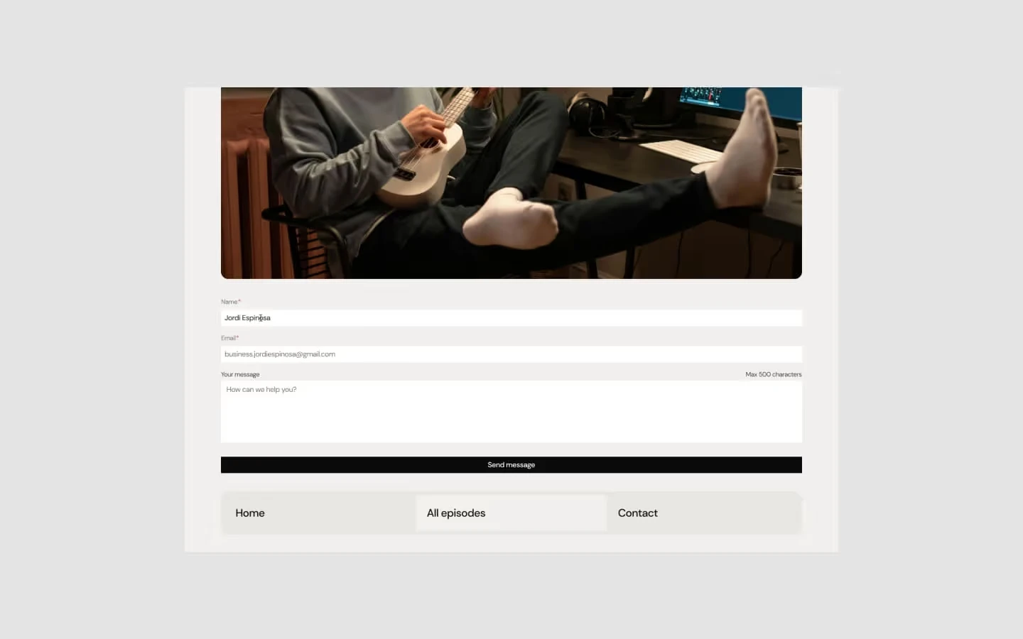 Podcast Hub template, screen 7