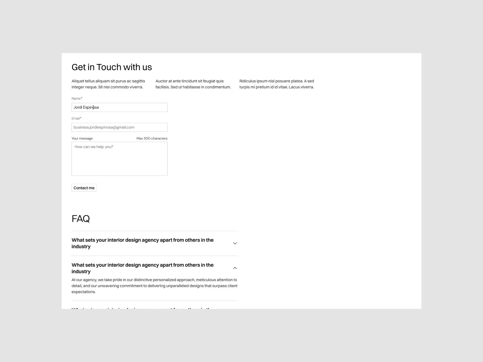 Senzill Portfolio Template template, screen 7