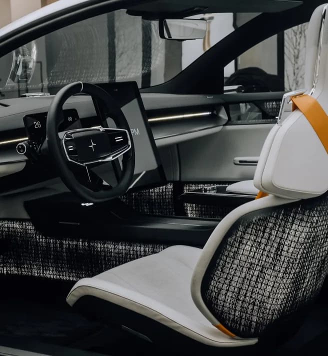 The interior of a car