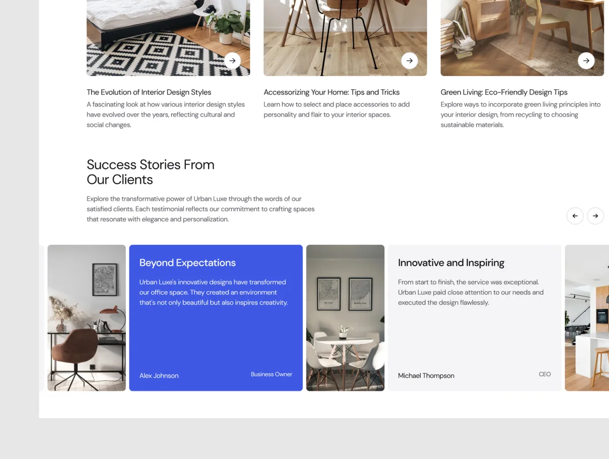 Website built with Koala UI, example 3